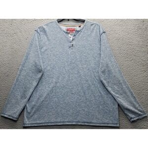 Bruno Milano Henley Shirt Men XL Multi Super Soft Stretch Long Sleeve 1/4 Button